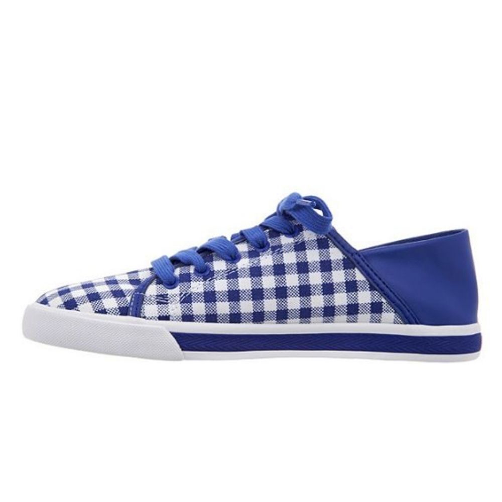 BRAND NEW ISAAC MIZRAHI MIZRAHI LIVE! LACE-UP GINGHAM SNEAKERS - Picture 6 of 14